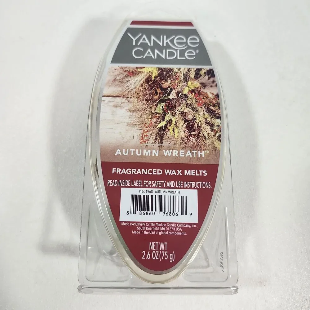 Yankee Candle Autumn Wreath Wax Melts 6 Pack 2.6 oz Home Fragrance Scented New